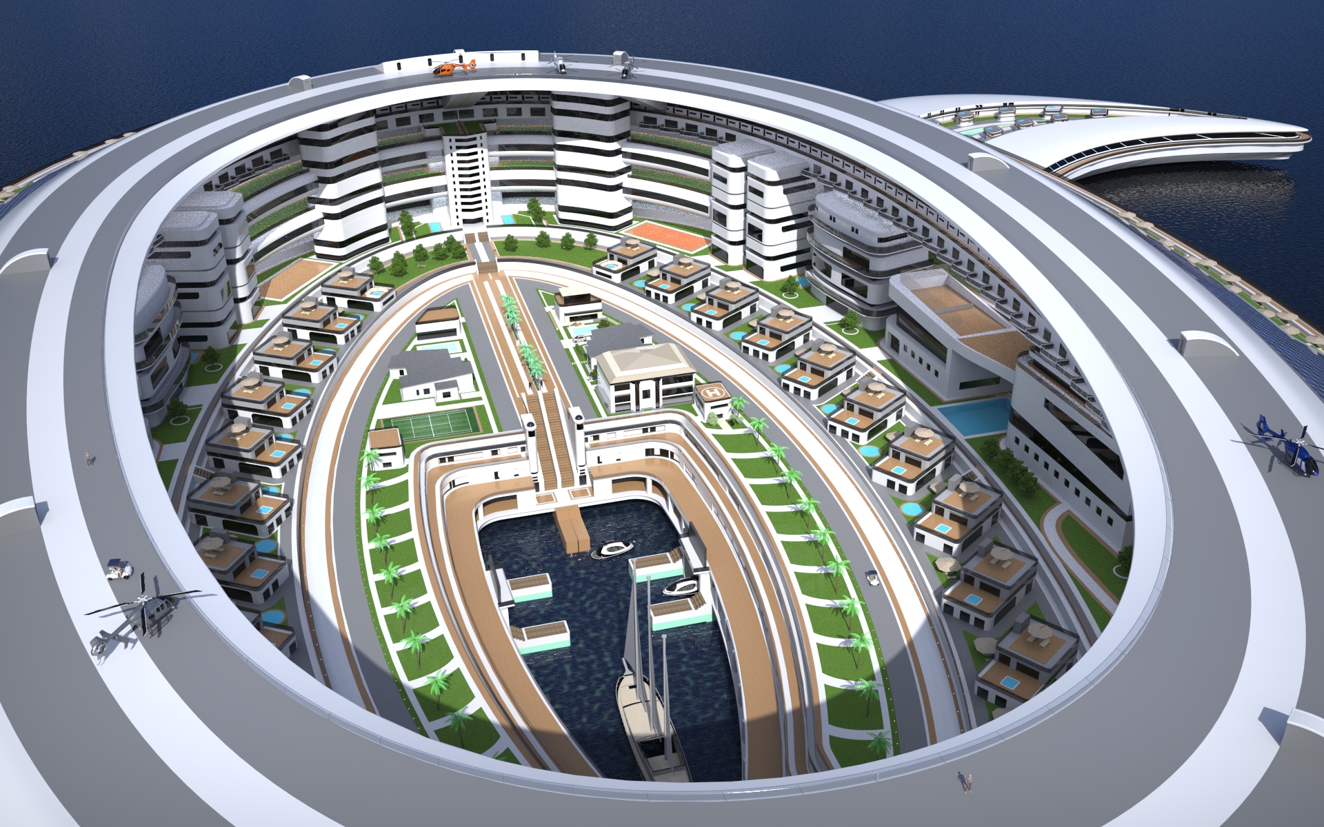 Гігантське плавуче місто може стати найбільшою яхтою у світі (фото)